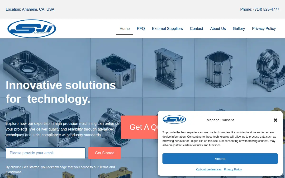 Homepage of Superior Jig INC