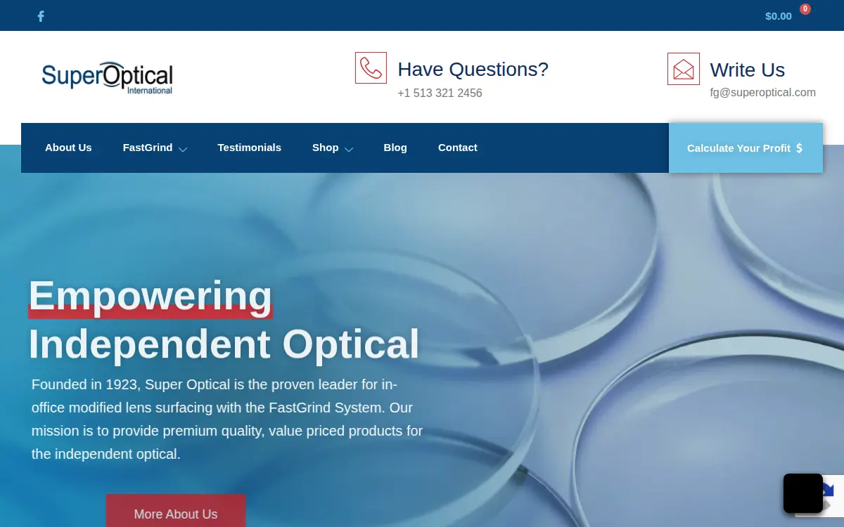 Homepage of Lyric Optical Company, INC.