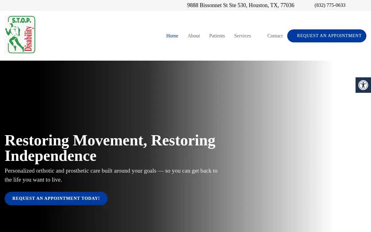 Homepage of Supertech Orthotics & Prosthetics LLC