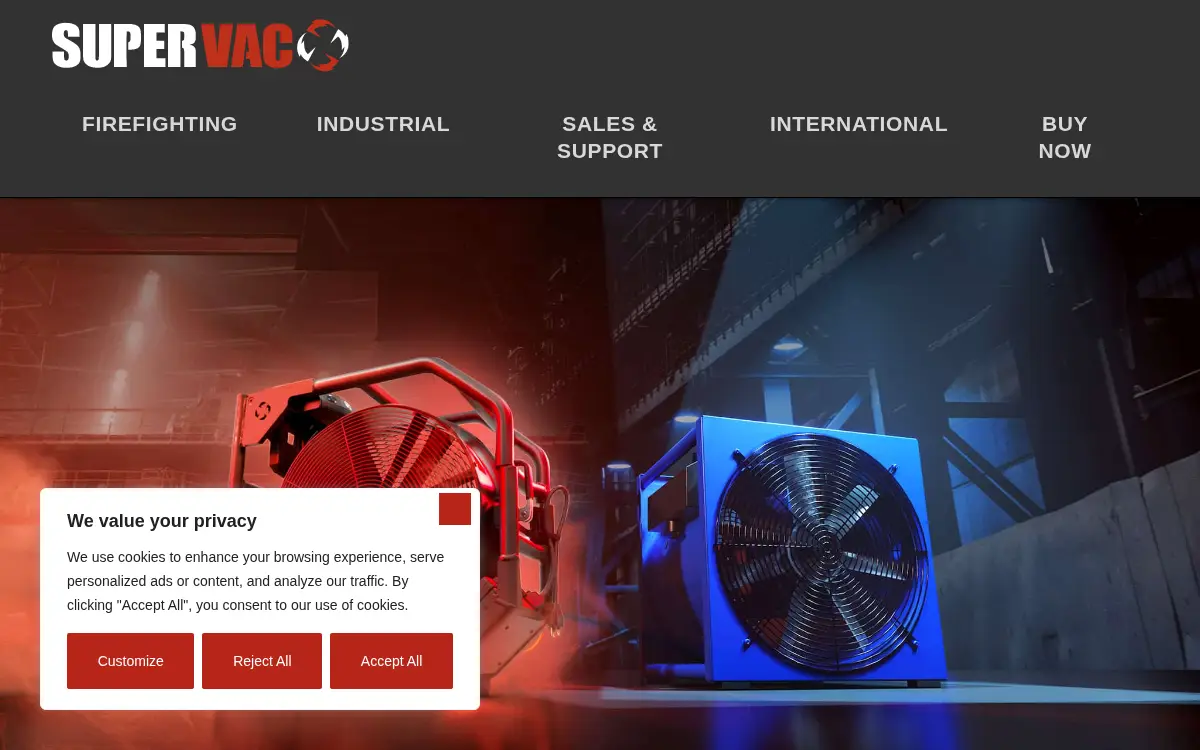 Homepage of Super Vacuum Manufacturing Co., INC.