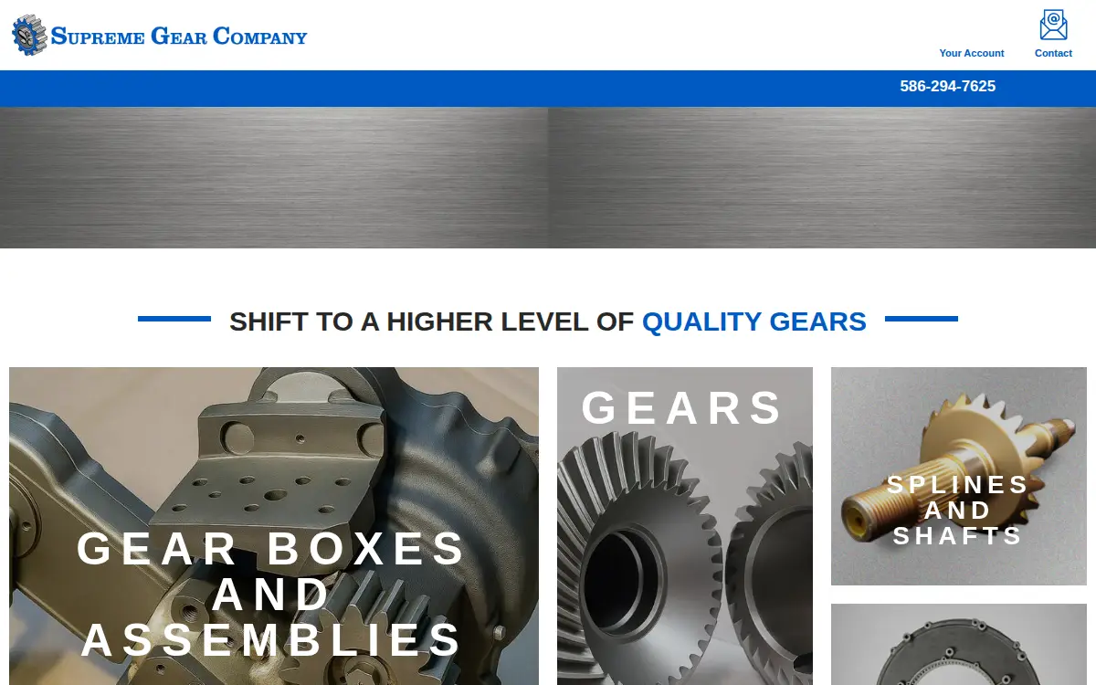 Homepage of Supreme Gear CO.