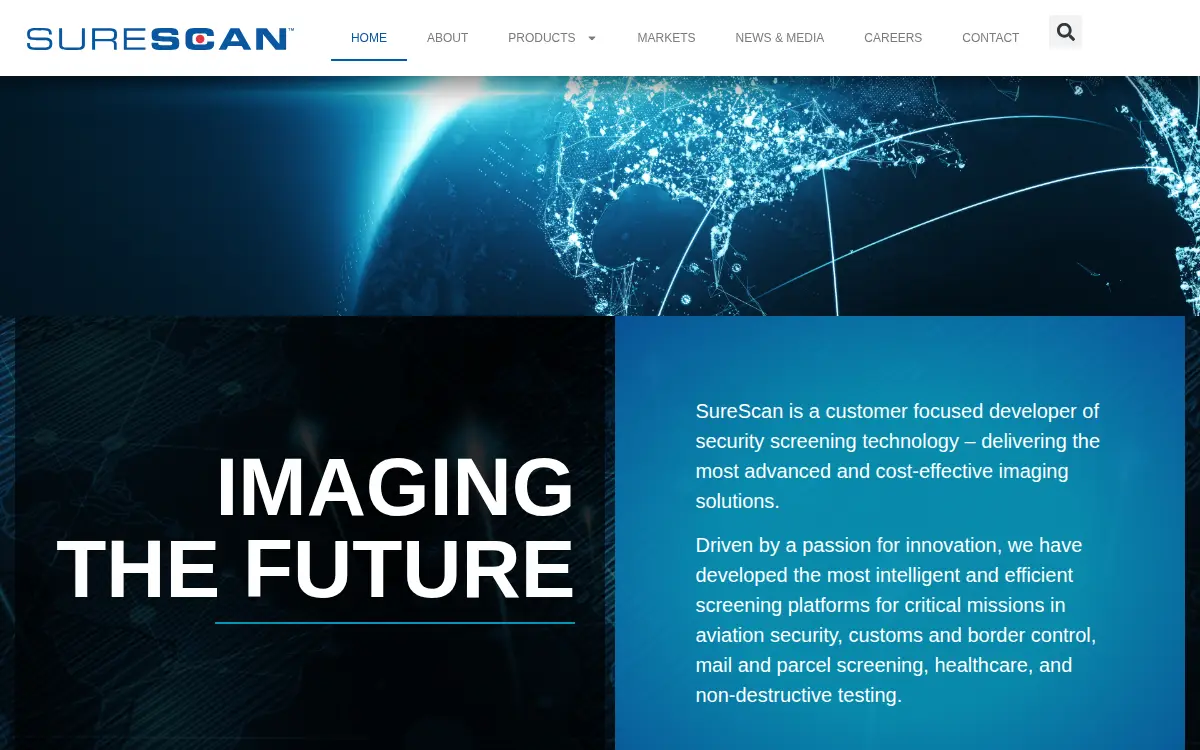 Homepage of Surescan Corporation