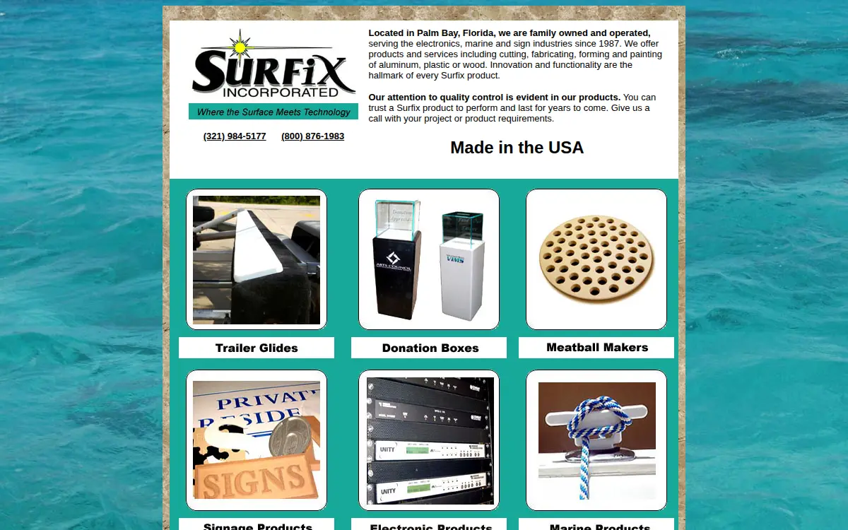 Homepage of Surfix, INC.