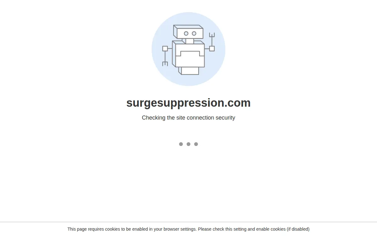 Homepage of Surge Suppression, LLC