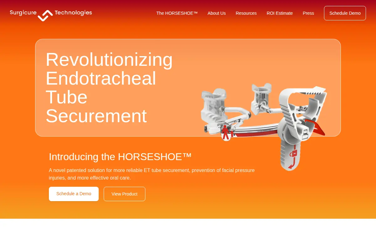 Homepage of Surgicure Technologies, INC.