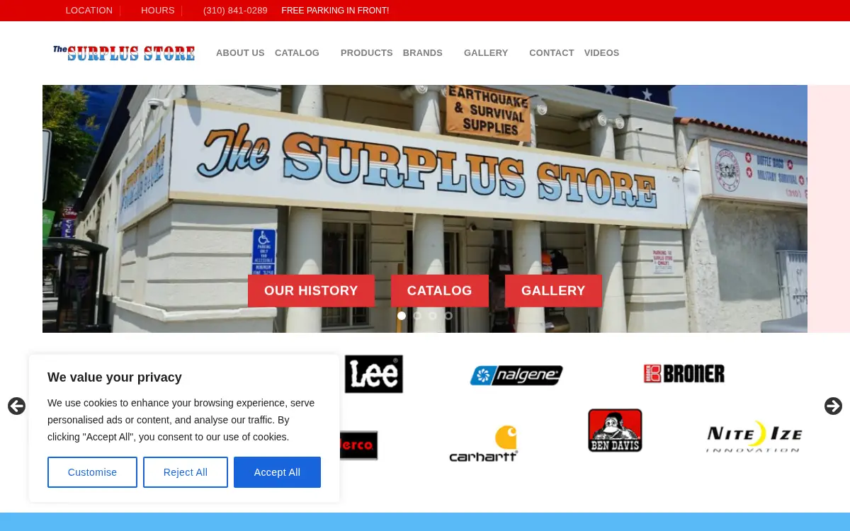 Homepage of Airborne Sales Co., INC.