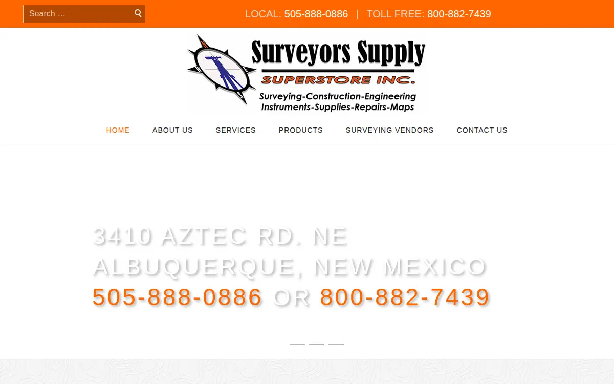 Homepage of Surveyors Supply Superstore INC