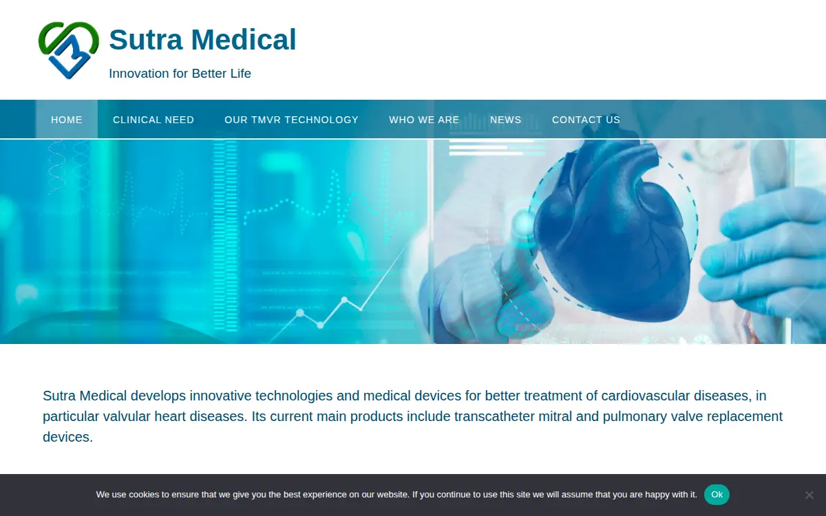 Homepage of Sutra Medical INC