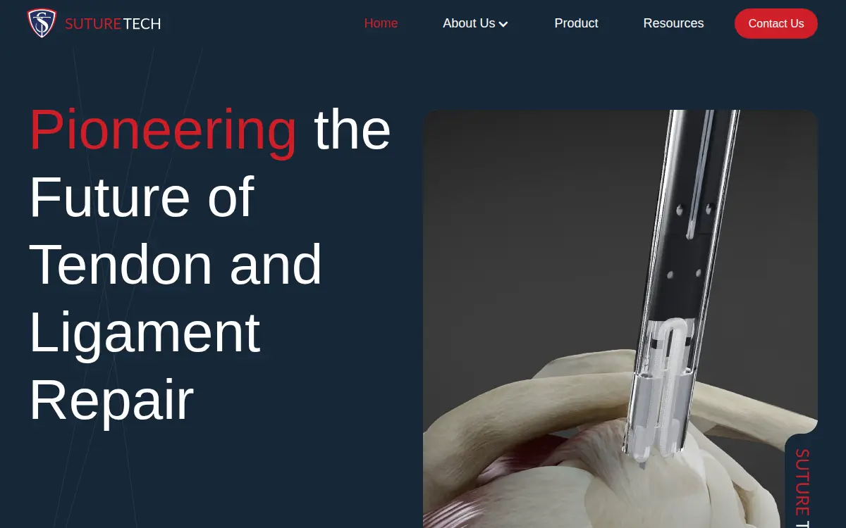 Homepage of Suture Tech, INC.