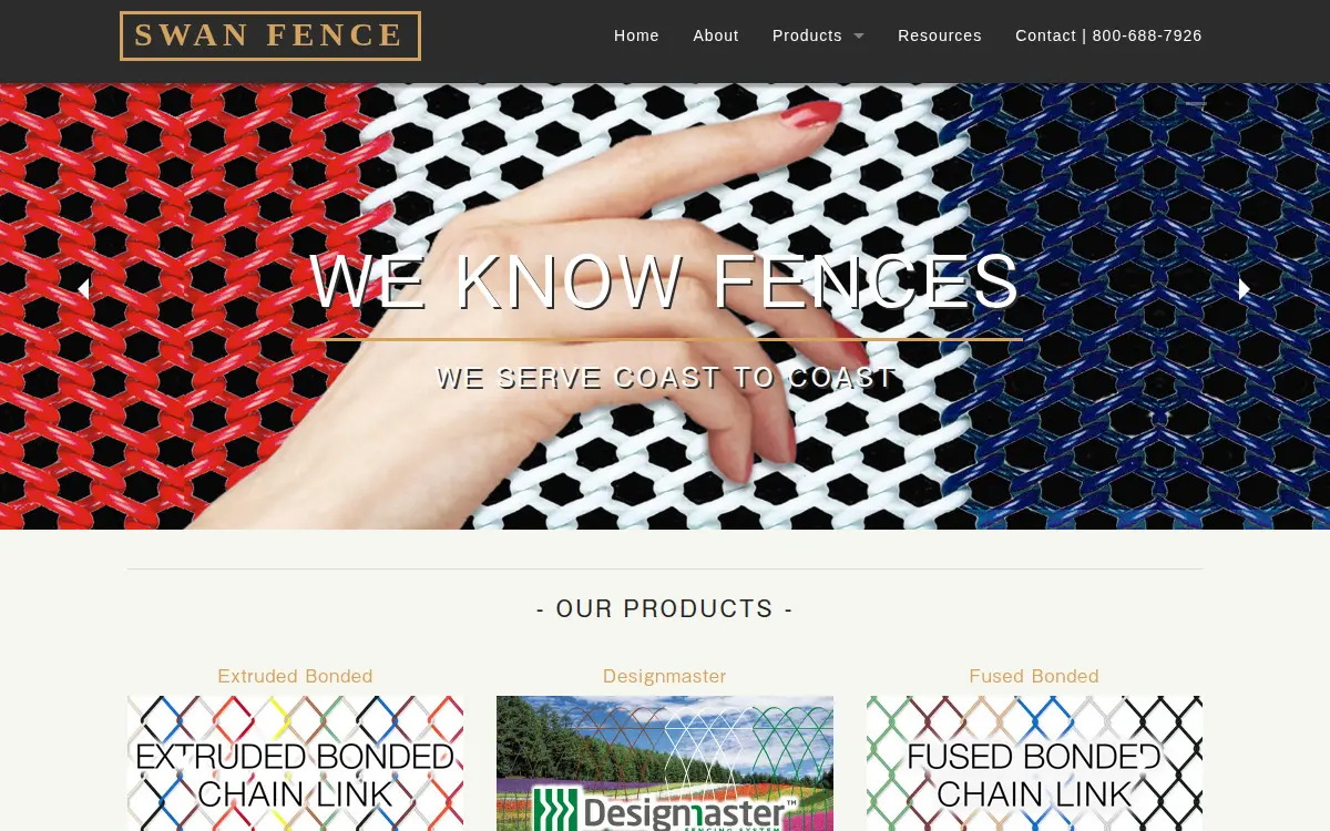 Homepage of Swan Fence Incorporated
