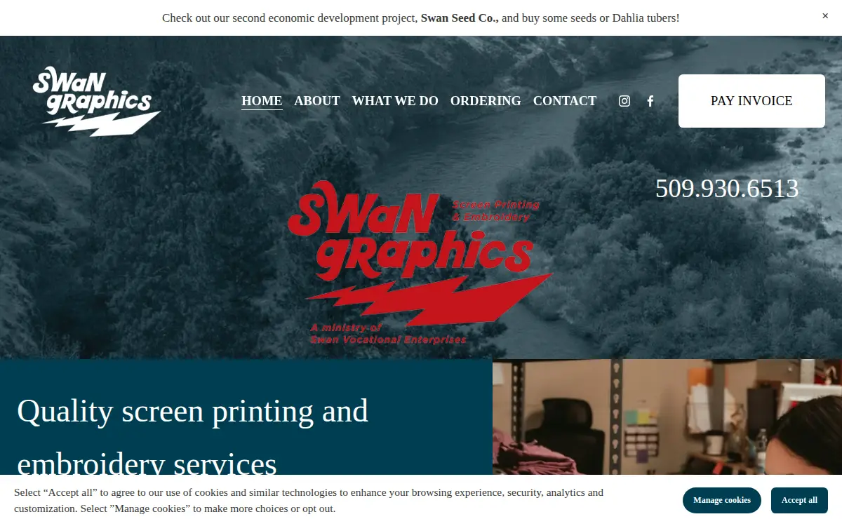 Homepage of Swan Vocational Enterprises