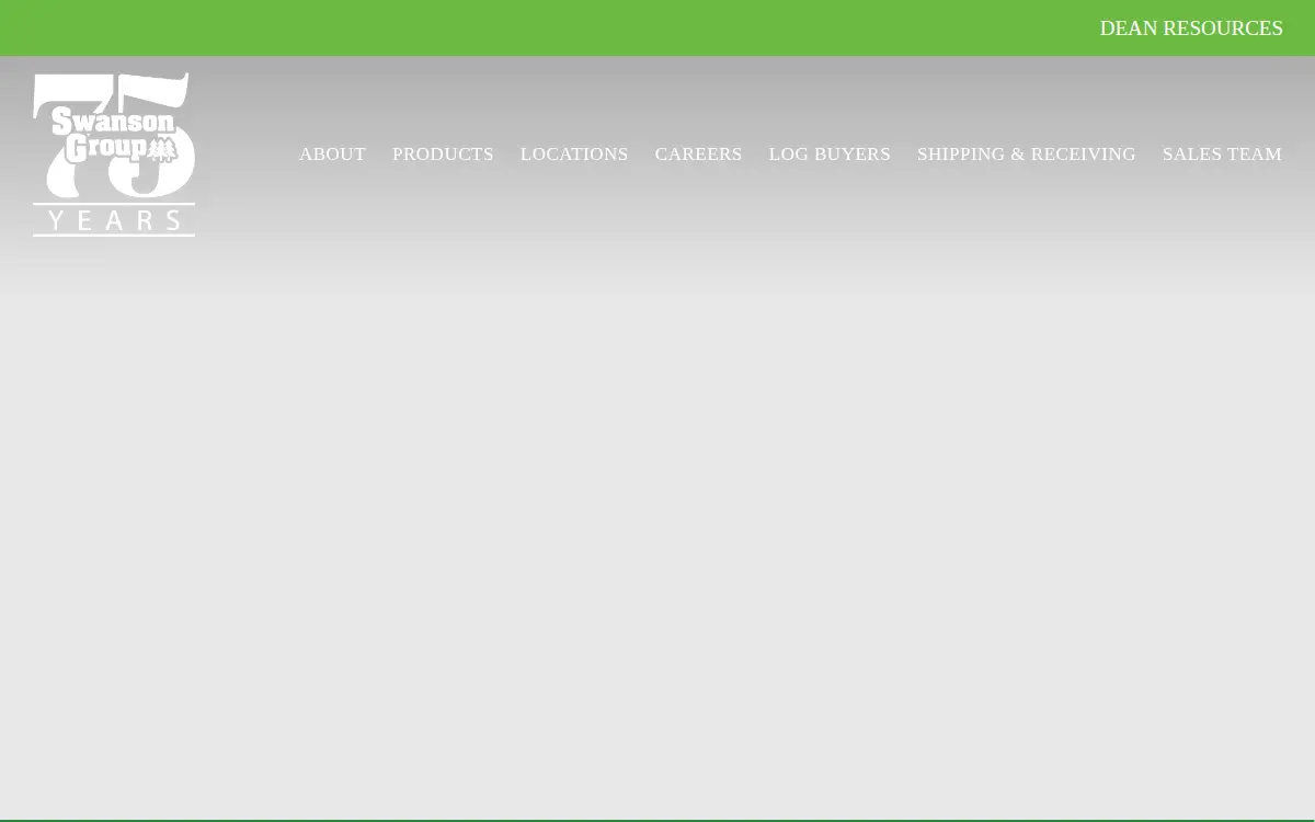 Homepage of Swanson Group Mfg. LLC
