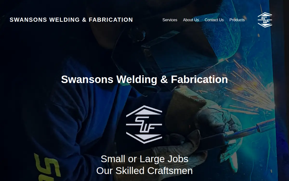 Homepage of Swansons Welding LLC