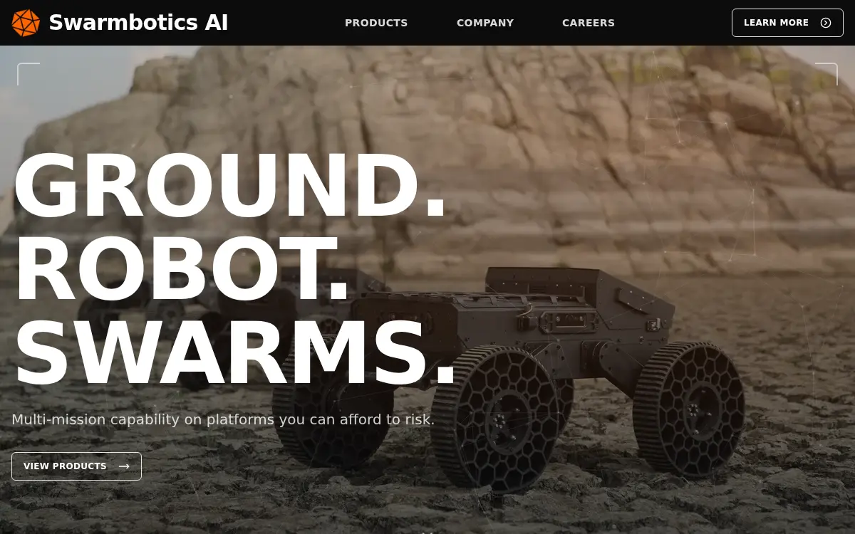 Homepage of Swarmbotics Ai, INC.