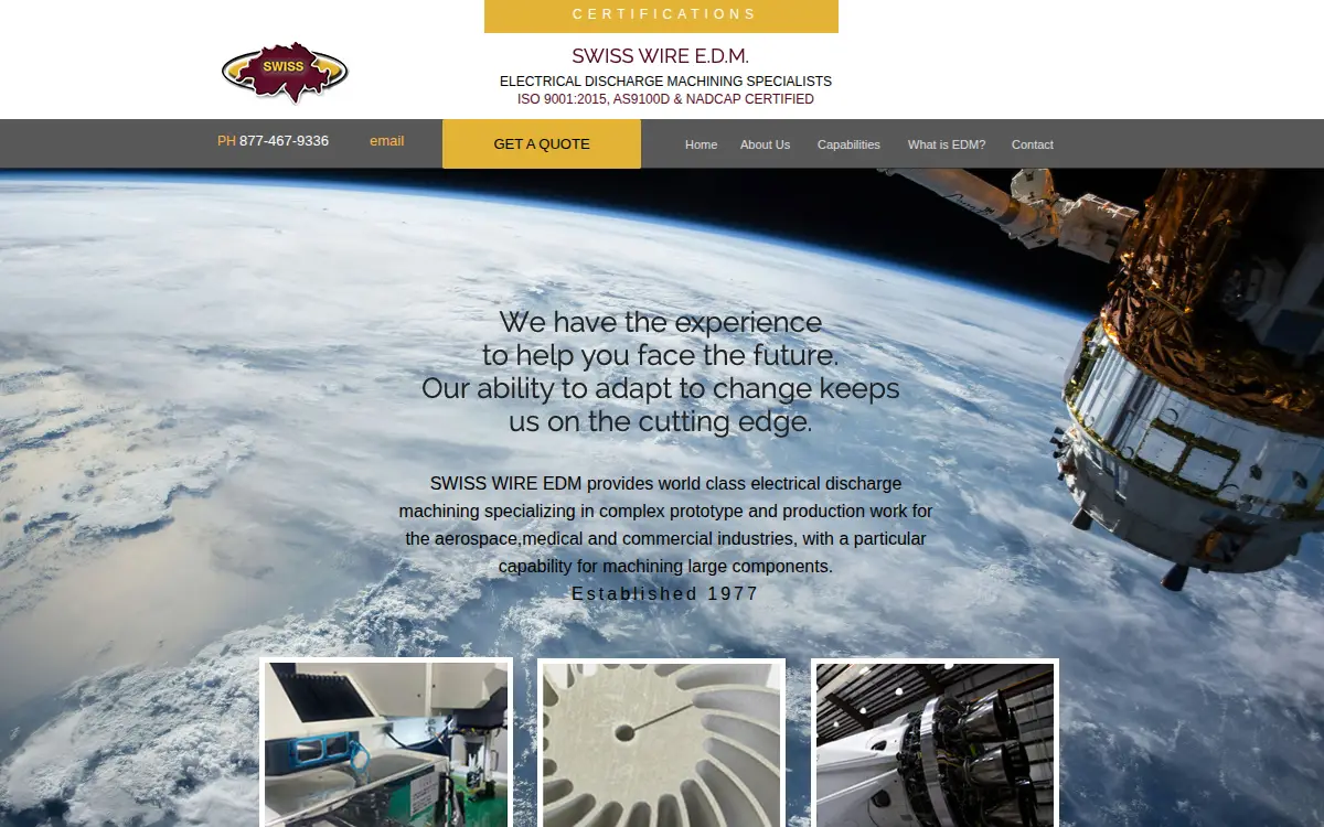Homepage of Swiss Wire Edm