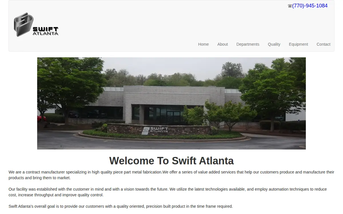 Homepage of Swift Industries, INC.