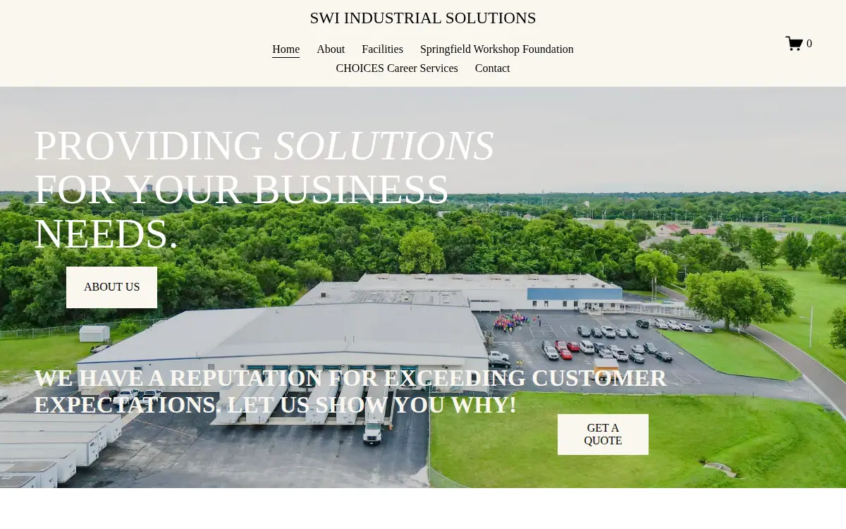 Homepage of Swi Industrial Solutions, INC.