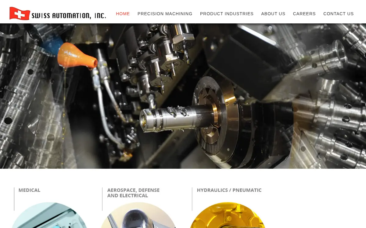 Homepage of Swiss Automation, INC.