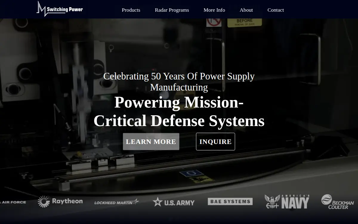 Homepage of Switching Power INC.