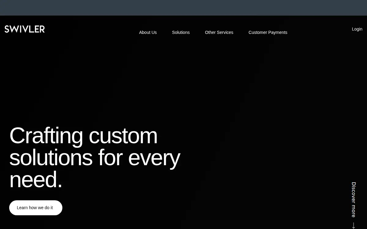 Homepage of Swivler, INC