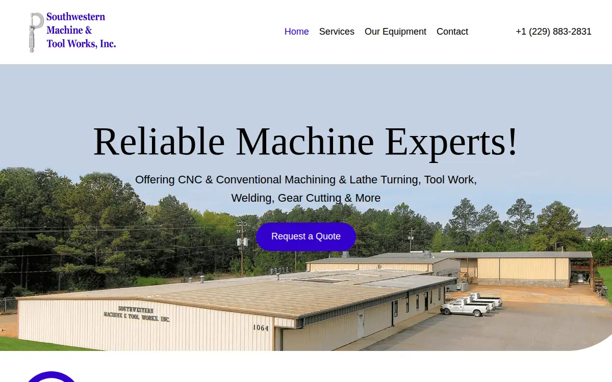 Homepage of Southwestern Machine & Tool Works INC