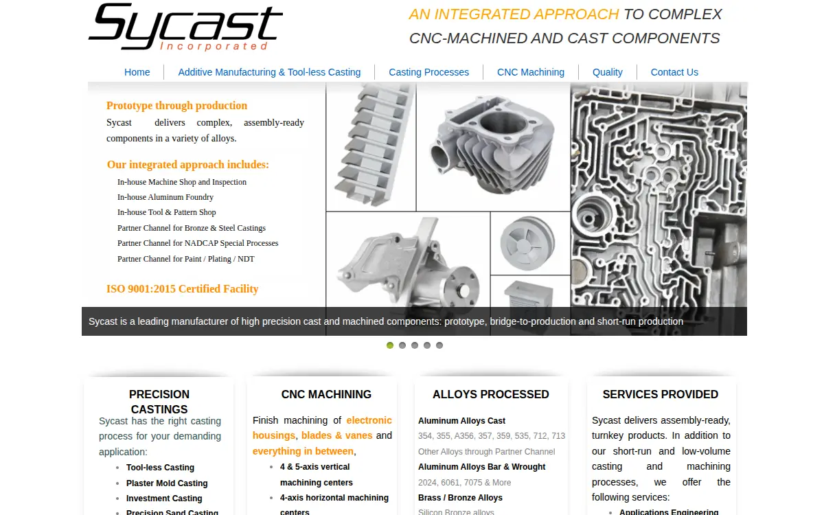 Homepage of Sycast, INC.