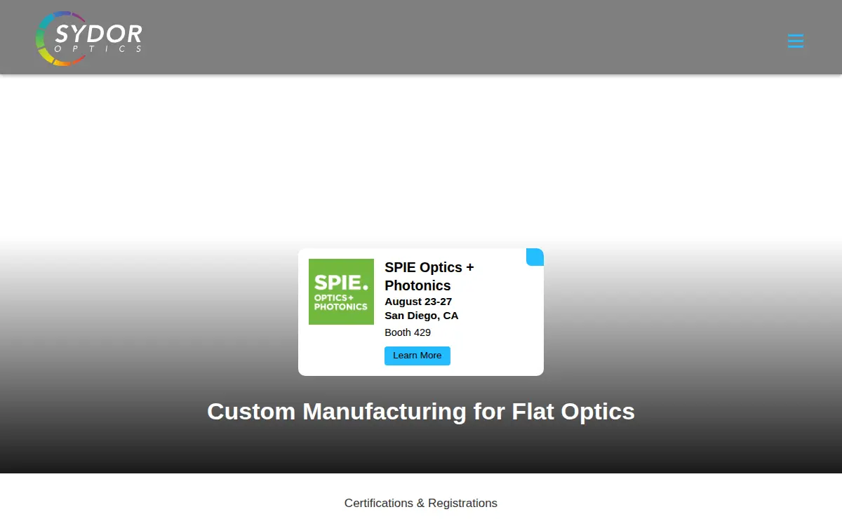 Homepage of Stefan Sydor Optics INC