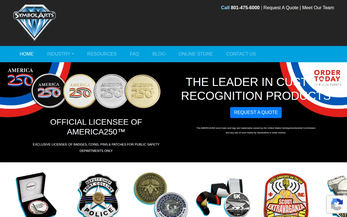Homepage of Symbolarts LLC