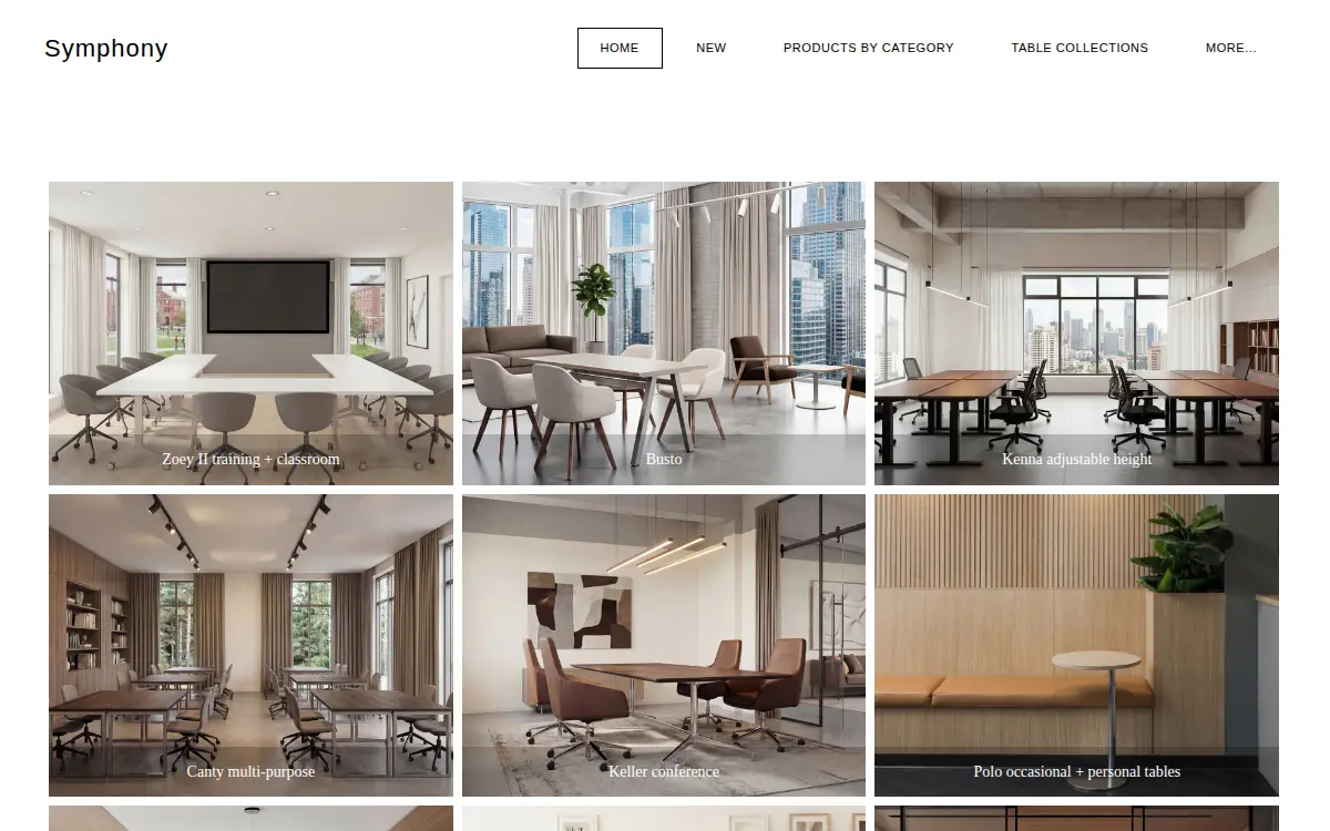 Homepage of Symphony Furniture LLC