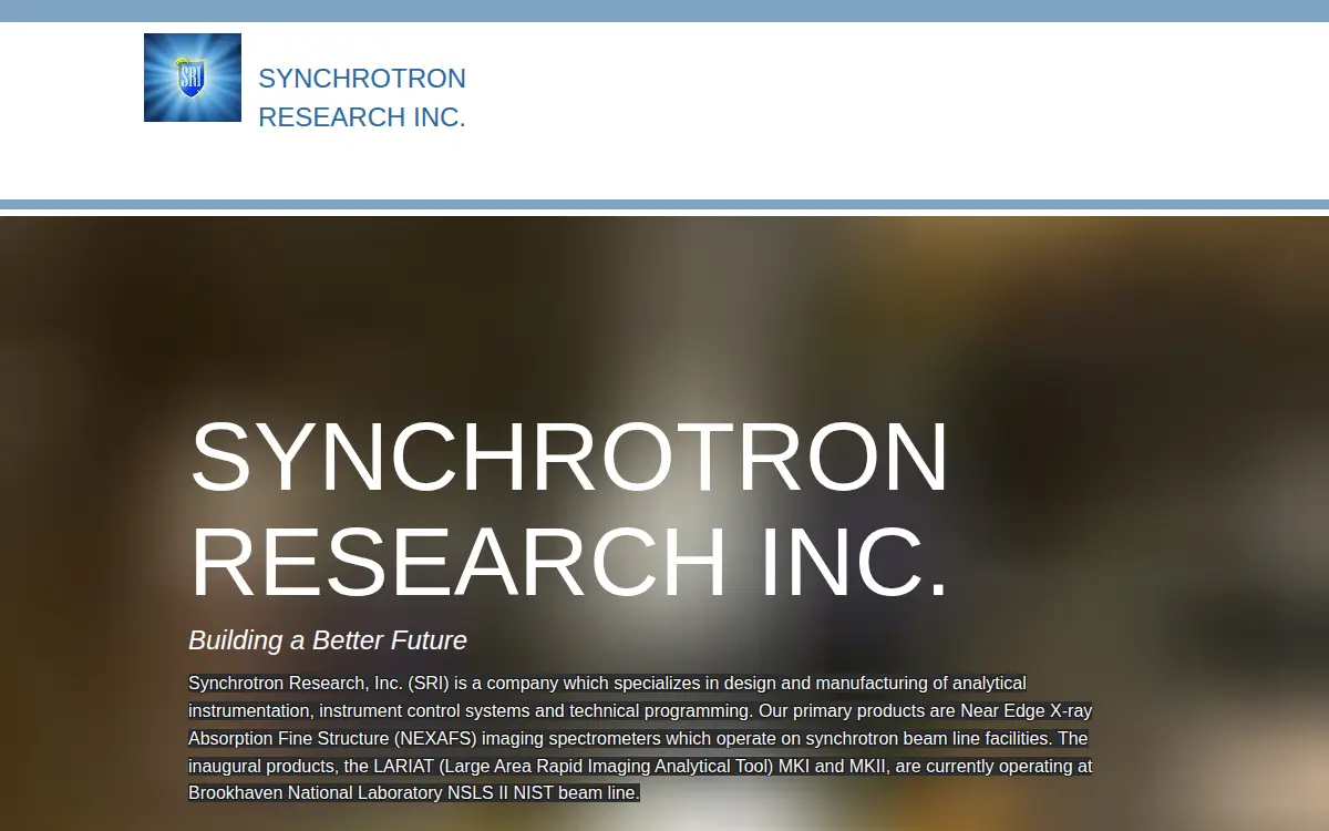 Homepage of Synchrotron Research INC