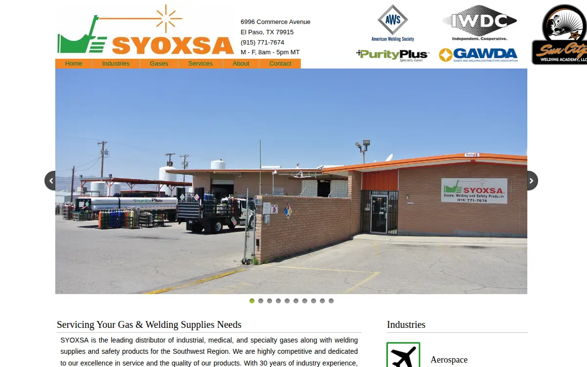 Homepage of Syoxsa, INC