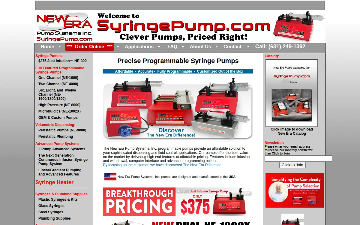 Homepage of New Era Pump Systems INC.