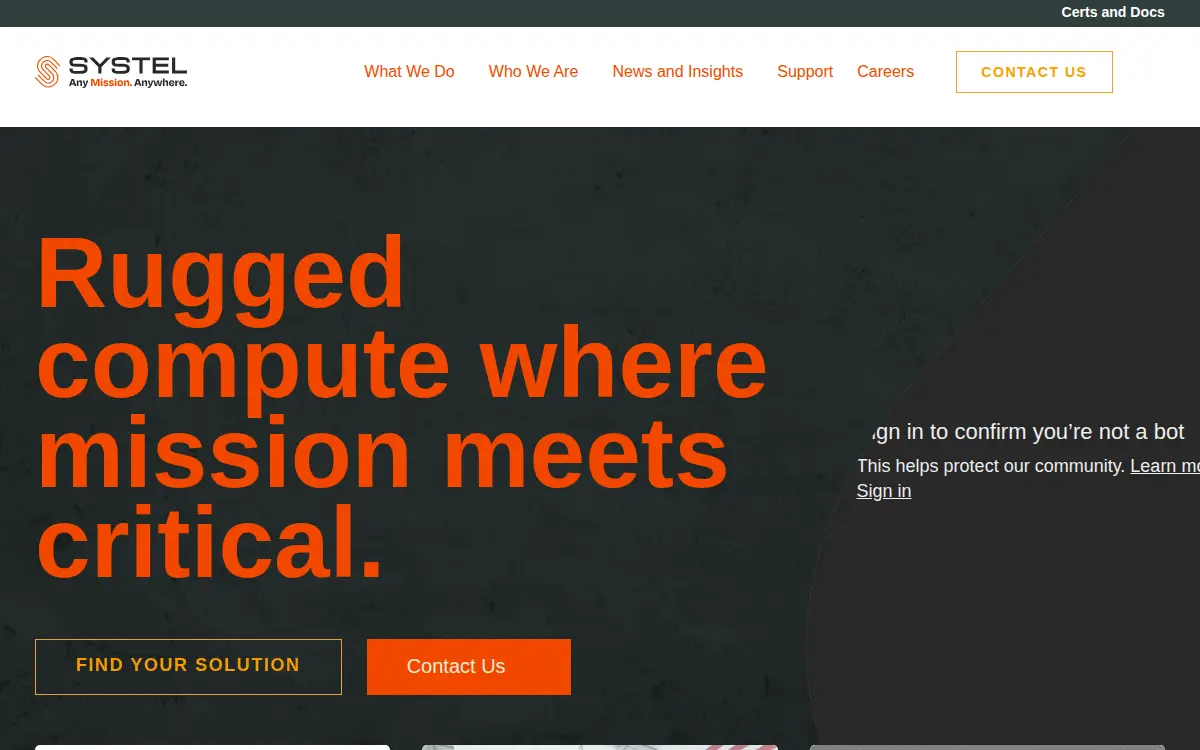 Homepage of Systel INC