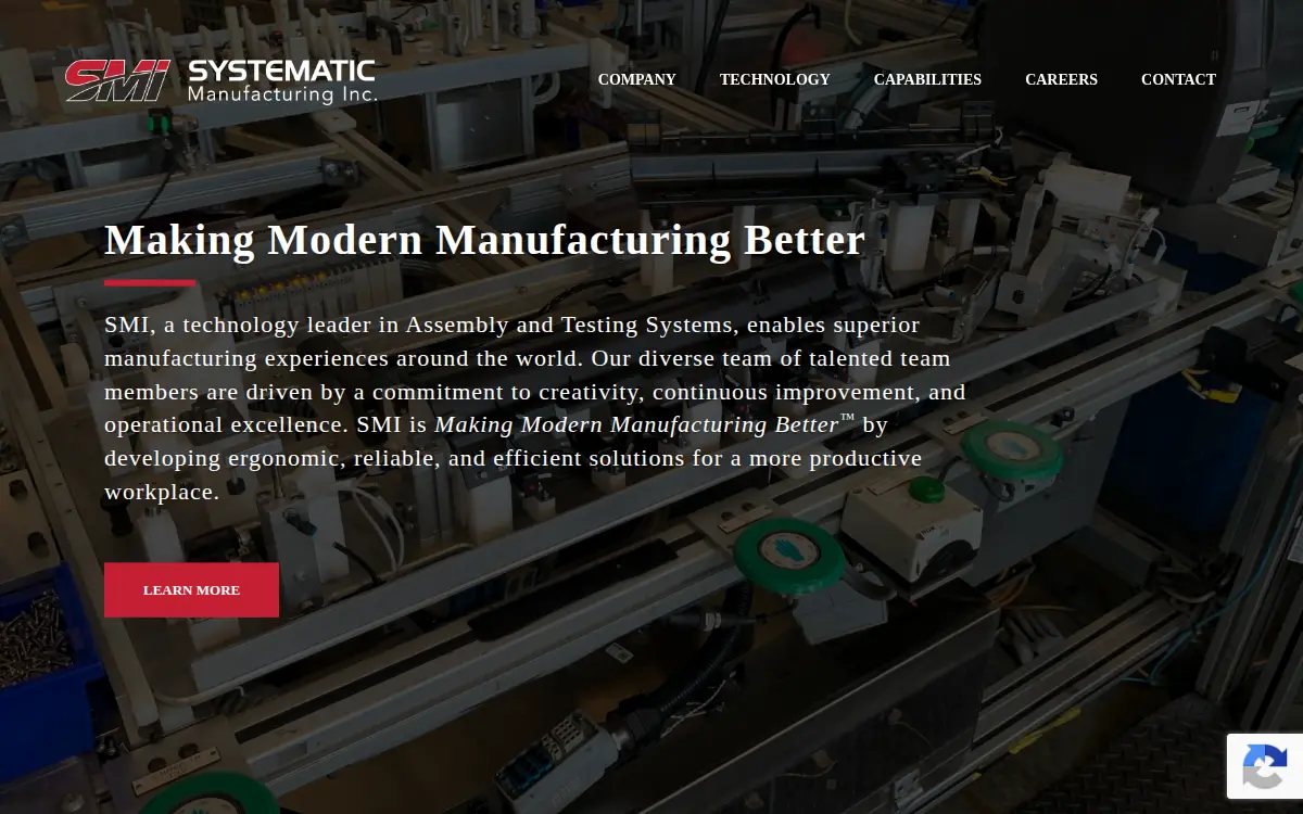 Homepage of Systematic Manufacturing INC