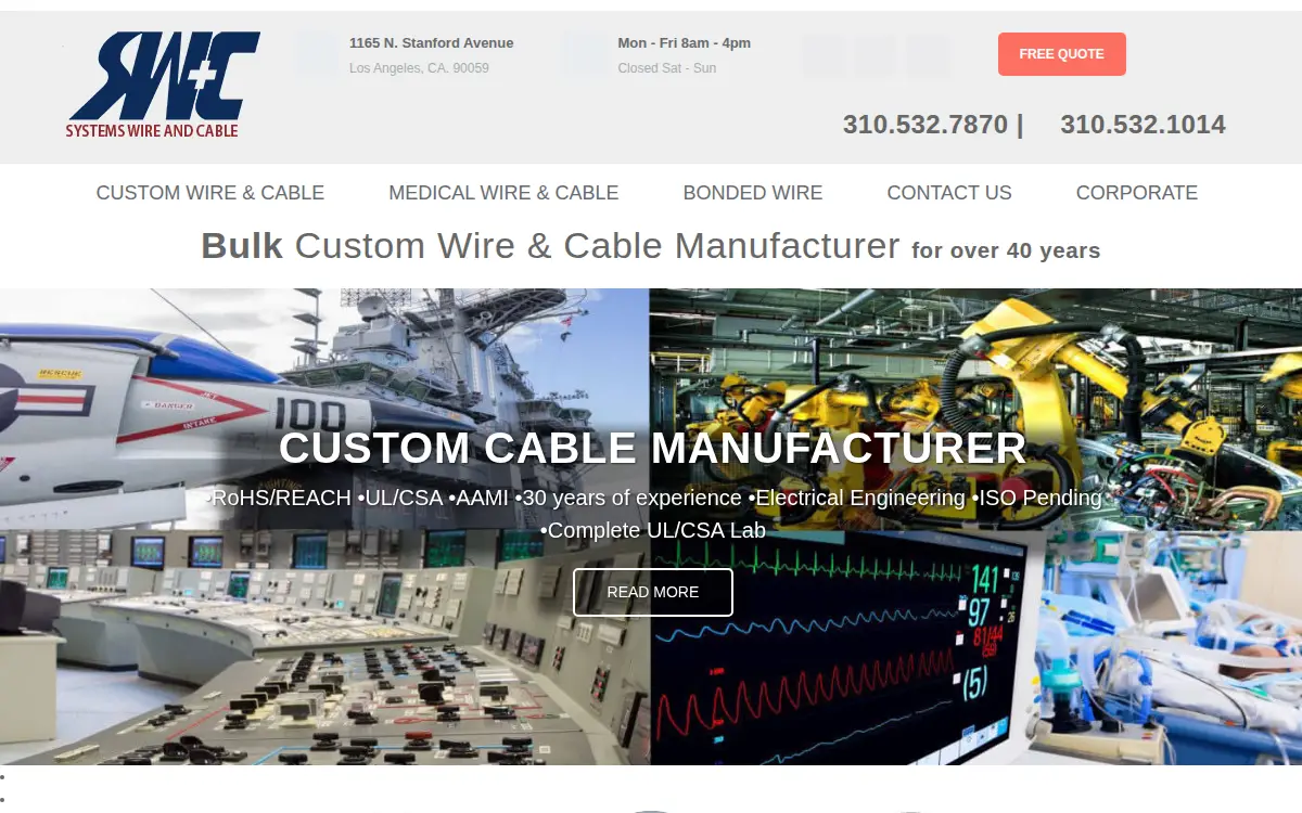 Homepage of Systems Wire & Cable, Limited