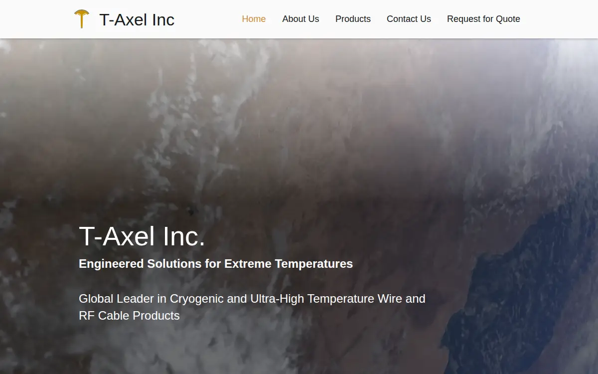 Homepage of T-axel INC.