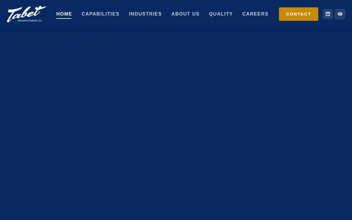 Homepage of Tabet Manufacturing Company, INC.