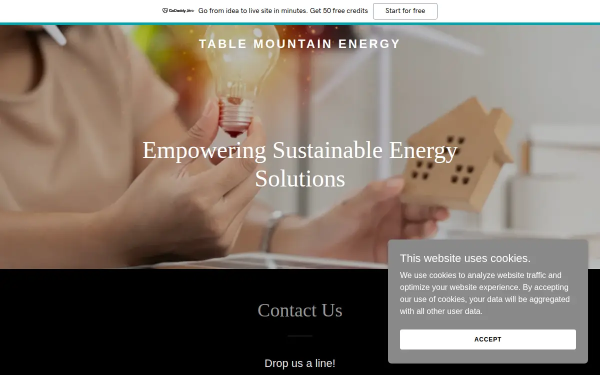 Homepage of Table Mountain Energy LLC