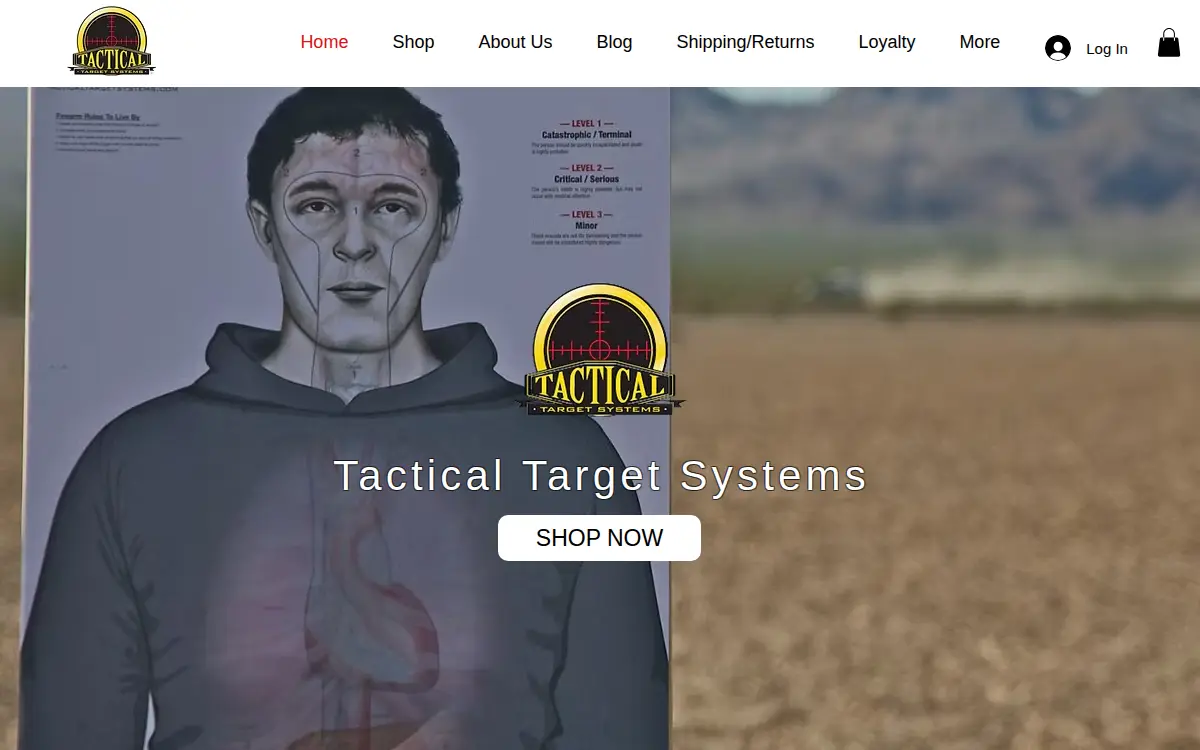 Homepage of Tactical Target Systems, LLC