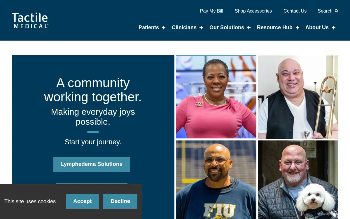 Homepage of Tactile Systems Technology, INC.