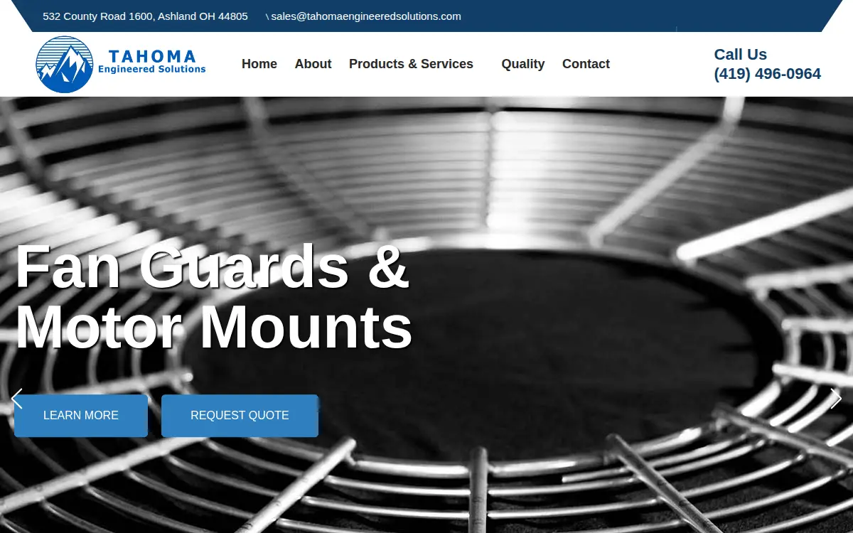 Homepage of Tahoma Engineered Solutions