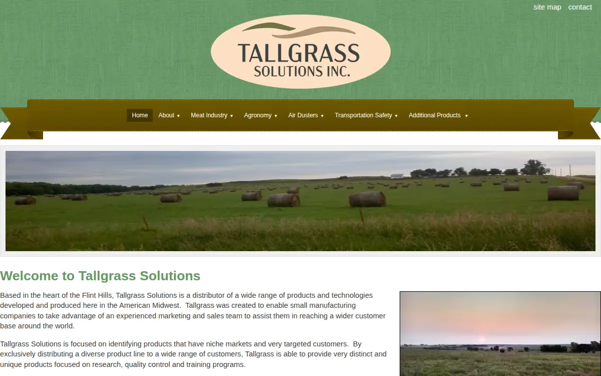Homepage of Tallgrass Solutions, INC.
