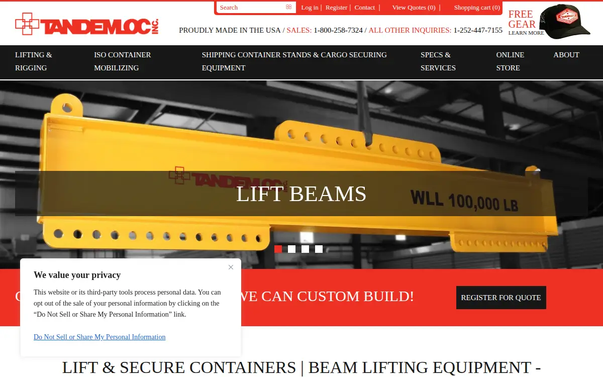 Homepage of Tandemloc INC