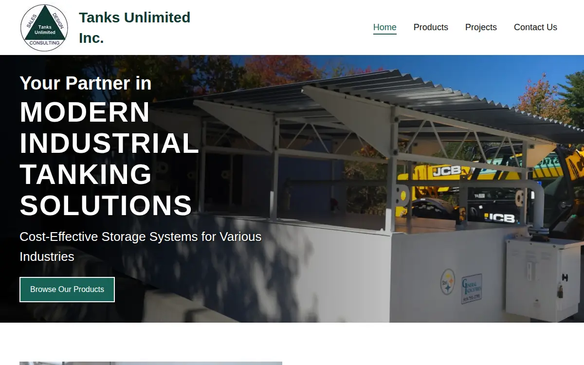 Homepage of Tanks Unlimited
