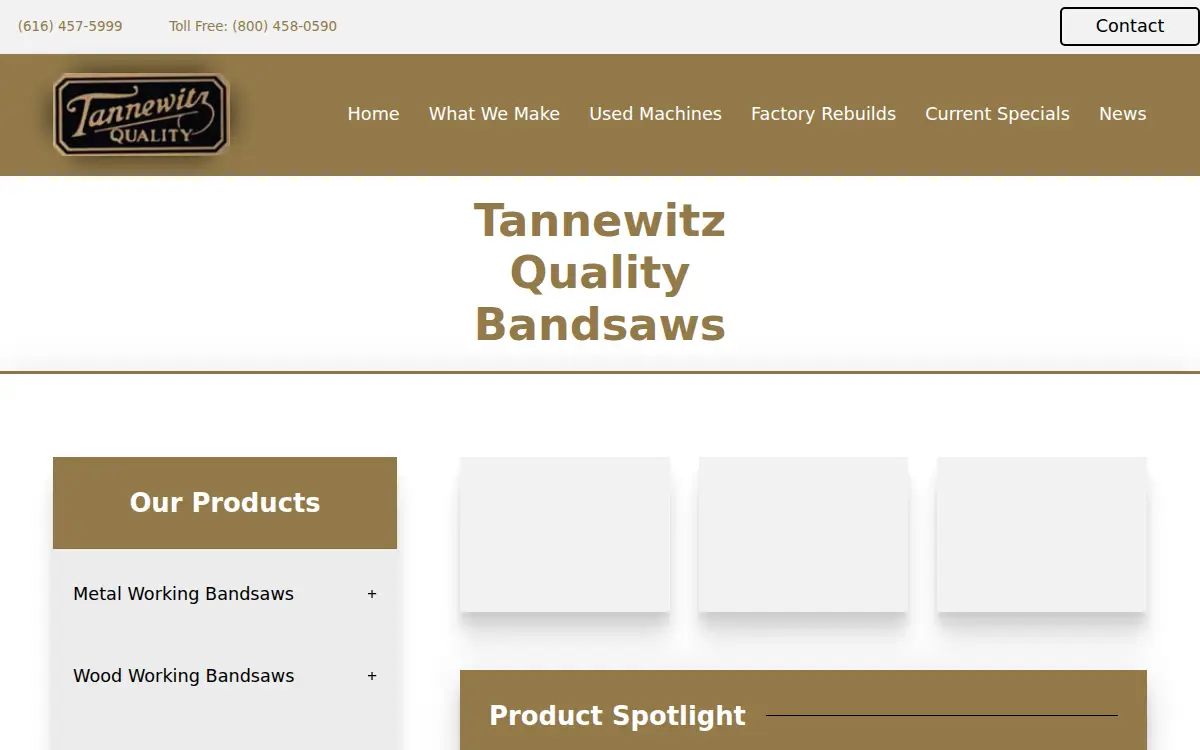 Homepage of Tannewitz, INC.