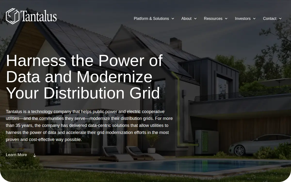 Homepage of Tantalus Systems INC.