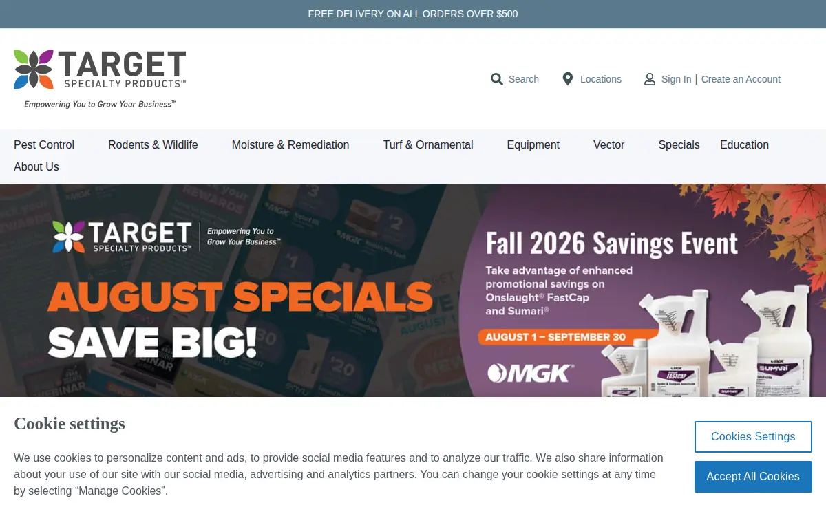 Homepage of Rentokil North America, INC.
