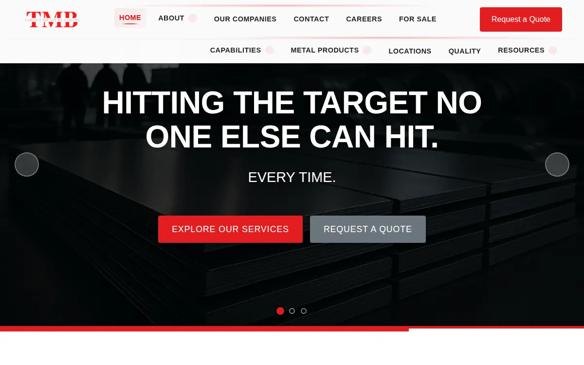 Homepage of Target Metal Blanking INC