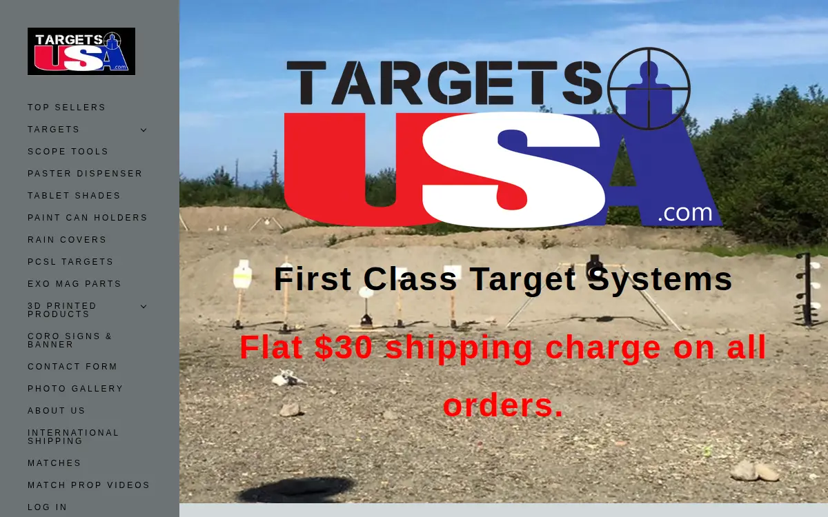 Homepage of Targets Usa, INC.