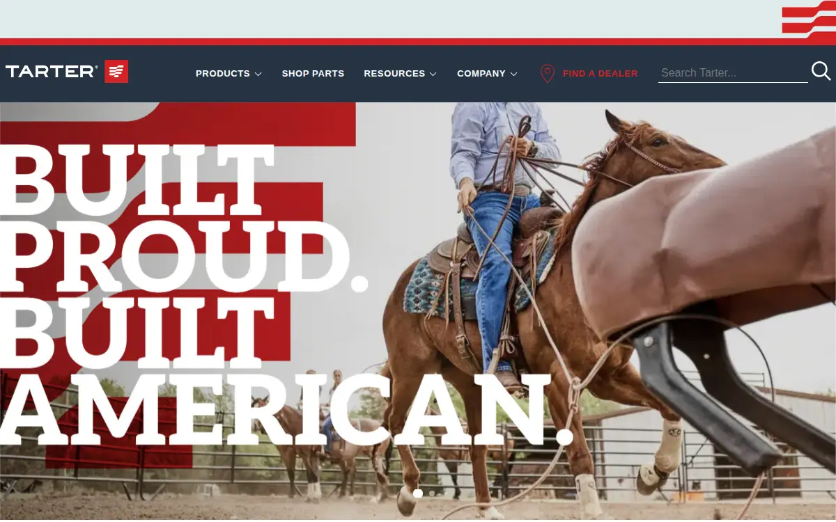 Homepage of Tarter Gate Company, LLC